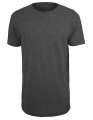 Heren T-shirt Extra Lang Build Your Brand BY028 Charcoal heather